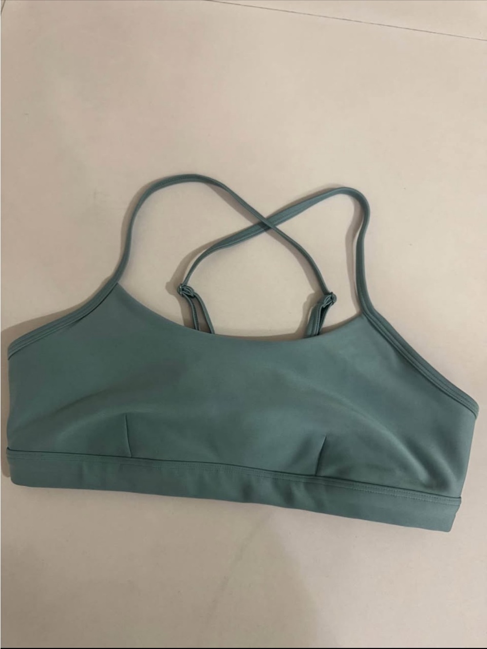 ALO Yoga Cross-Back Sports Bra — Sage Green